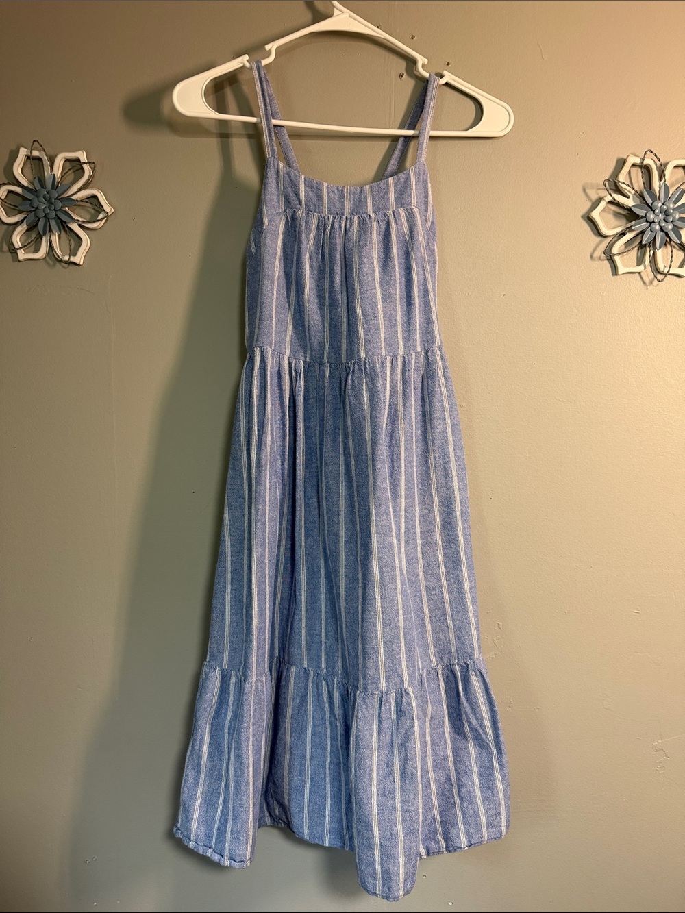 Striped Faux Denim Dress